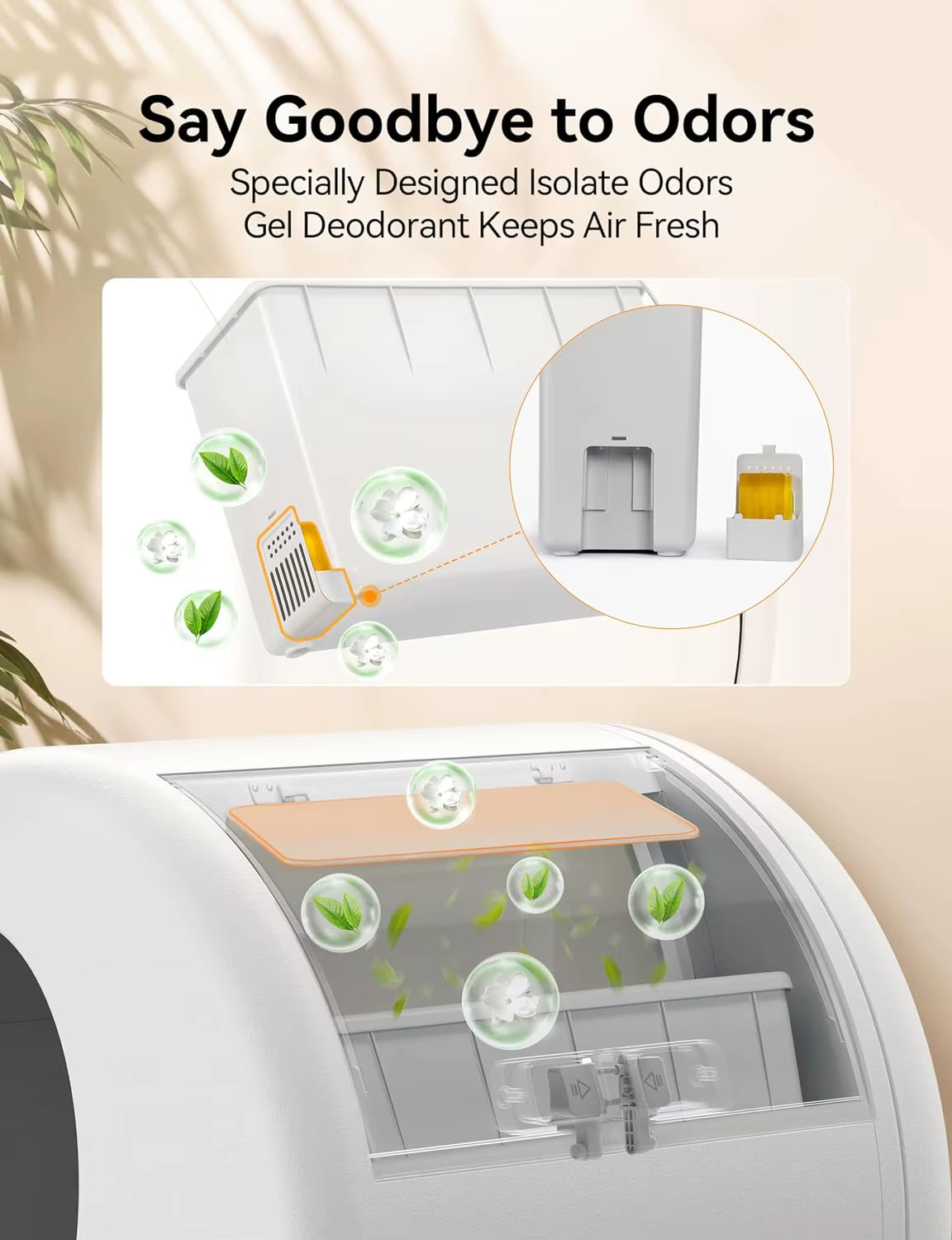 Christmas.Meowant Self-Cleaning Cat Litter Box, Integrated Safety Protection Automatic Cat Litter Box for Multi Cats,