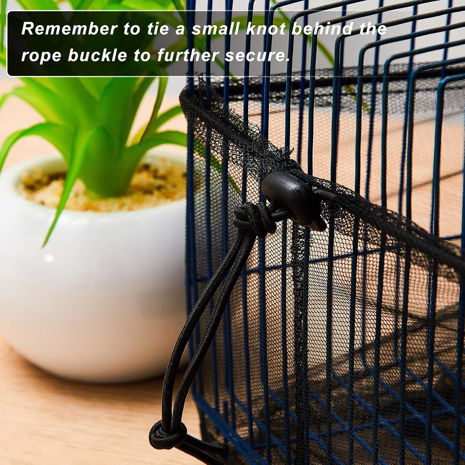 2 Pieces Adjustable Bird Cage Seed Catcher Birdcage Cover Nylon Mesh Netting Soft Skirt Guard for Parrot Parakeet Macaw round Square Cage(78 X 14.6 Inch in Circumference and Width,White, Black)