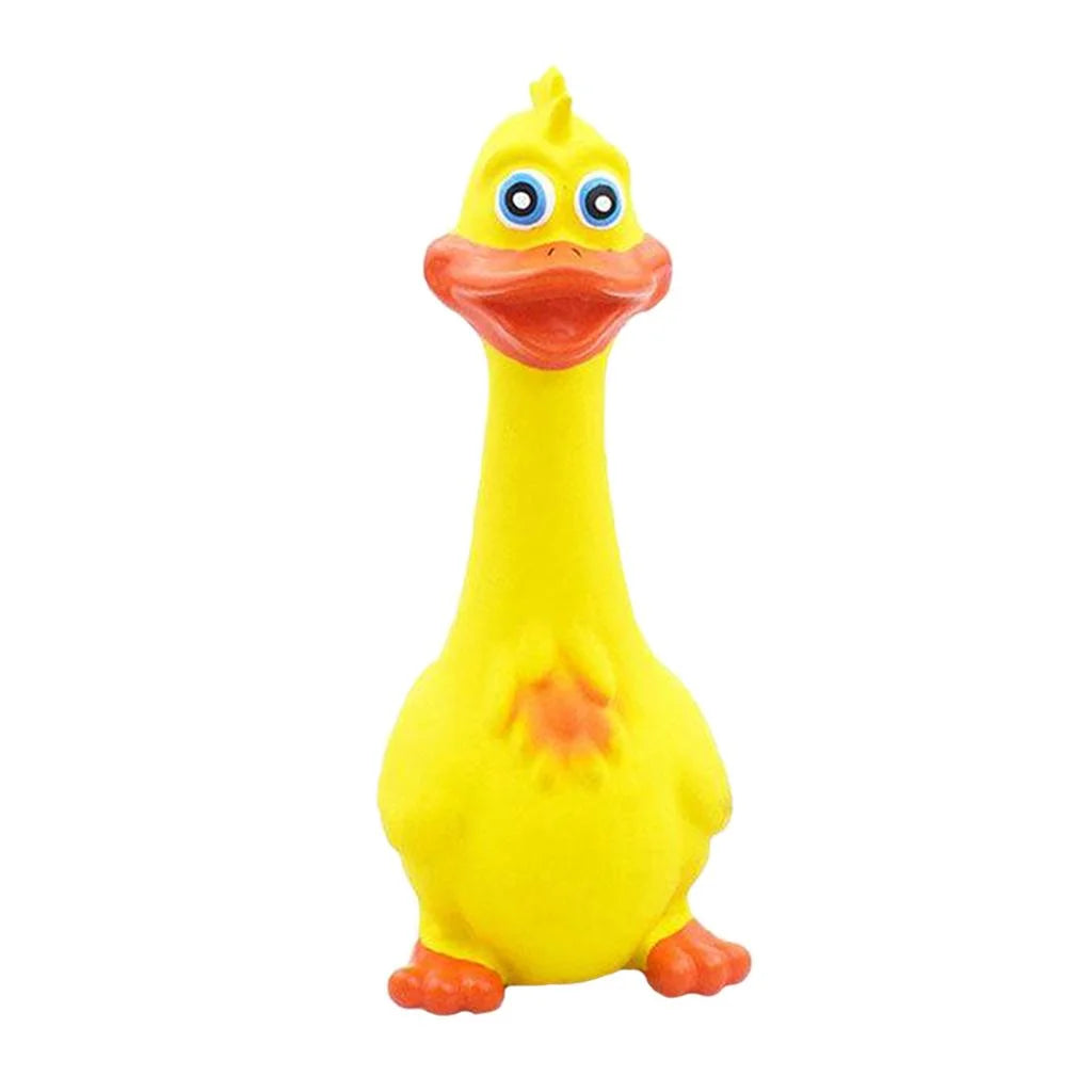 3Pcs Rubber Chicken Screaming Duck Squeaky Dog Toy Treat Cat Supply