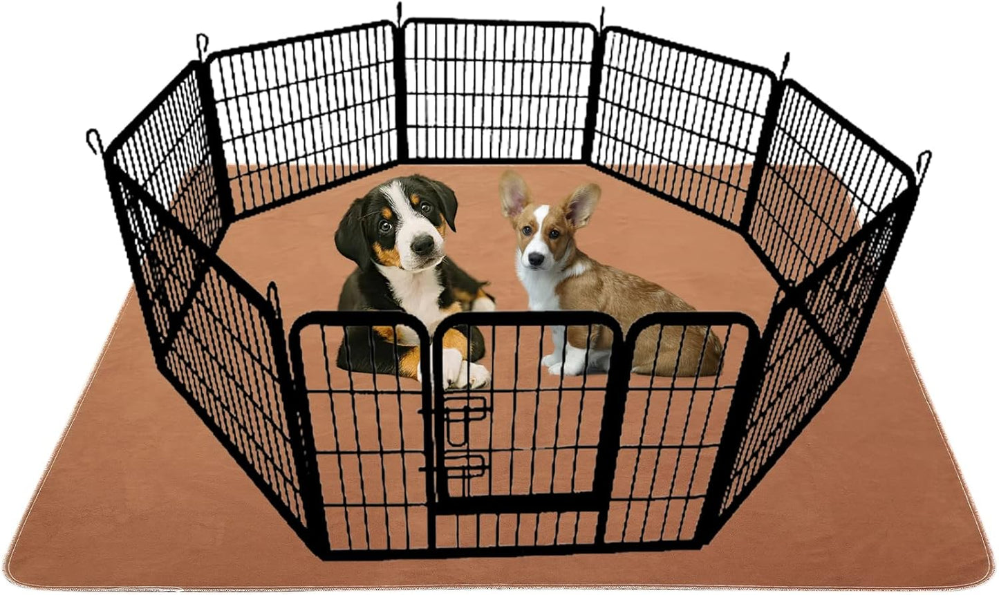 Reusable Pee Pads for Dogs + Pet Grooming Glove,Washable Pee Pads with Fast Absorbent Non-Slip Quick Dry,Whelping Pad for Playpen/Crate,Waterproof Puppy Potty Training Pads,Floor Mat for Pet