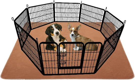 Reusable Pee Pads for Dogs + Pet Grooming Glove,Washable Pee Pads with Fast Absorbent Non-Slip Quick Dry,Whelping Pad for Playpen/Crate,Waterproof Puppy Potty Training Pads,Floor Mat for Pet