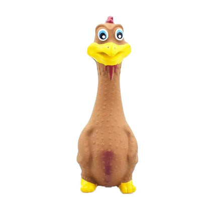 3Pcs Rubber Chicken Screaming Duck Squeaky Dog Toy Treat Cat Supply