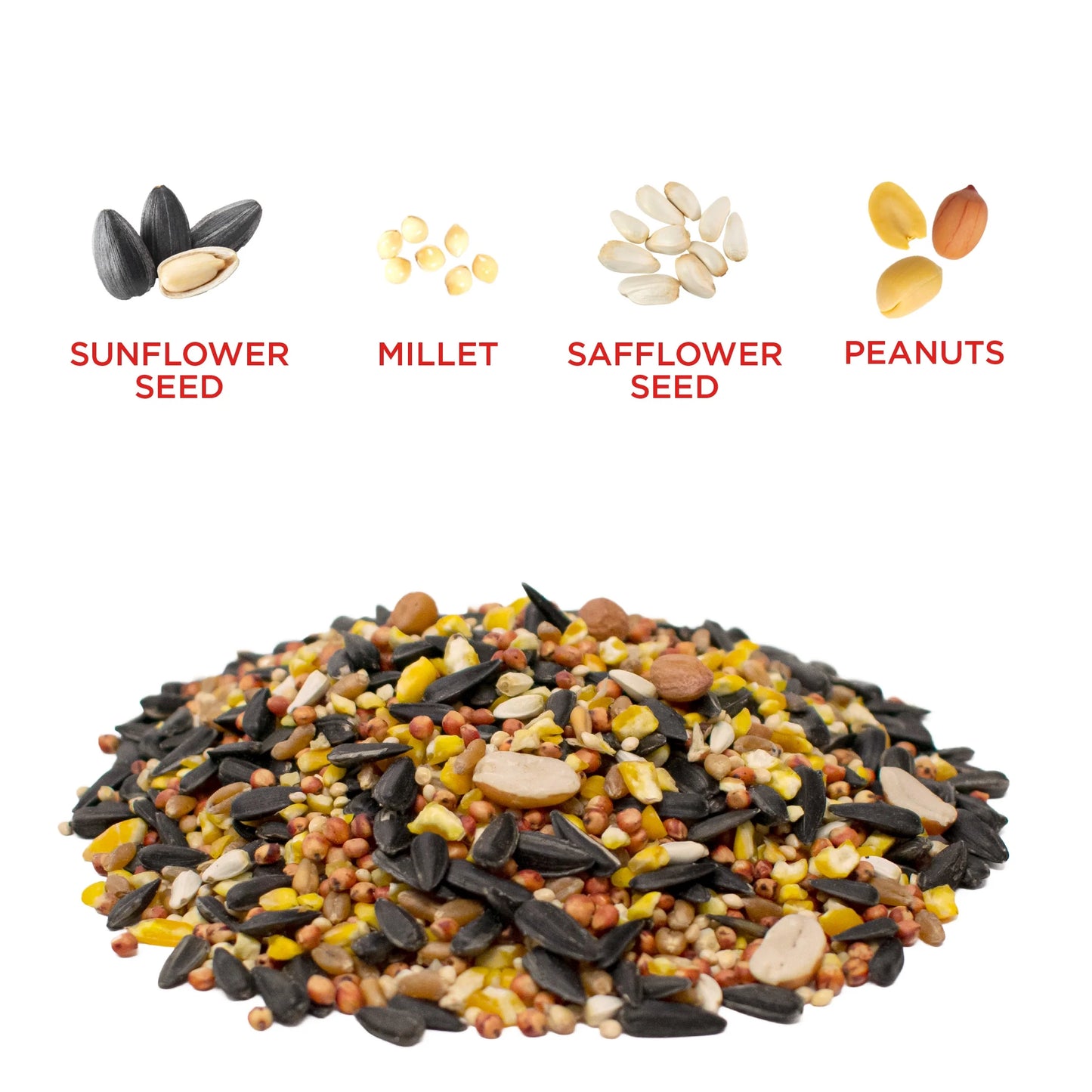 (5 Pack)  Sunflower Spicy Blend Wild Bird Food, Dry, 1 Count per Pack, 5 Lb. Bag