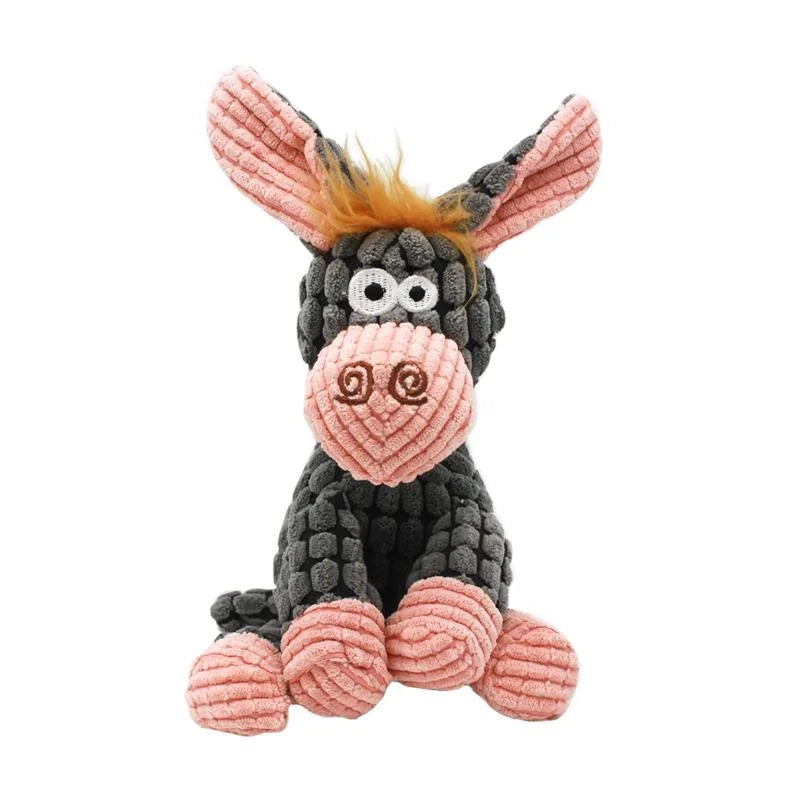 Stuffed Dog Toys, Tug of War Plush Dog Toy for Large Breed, Cute Squeaky Dog Toys with Crinkle Paper, Dog Chew Toys for Puppy, Small, Middle, Big Dogs