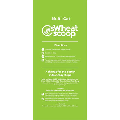 Multi-Cat Natural Clumping Wheat Cat Litter, 25Lb