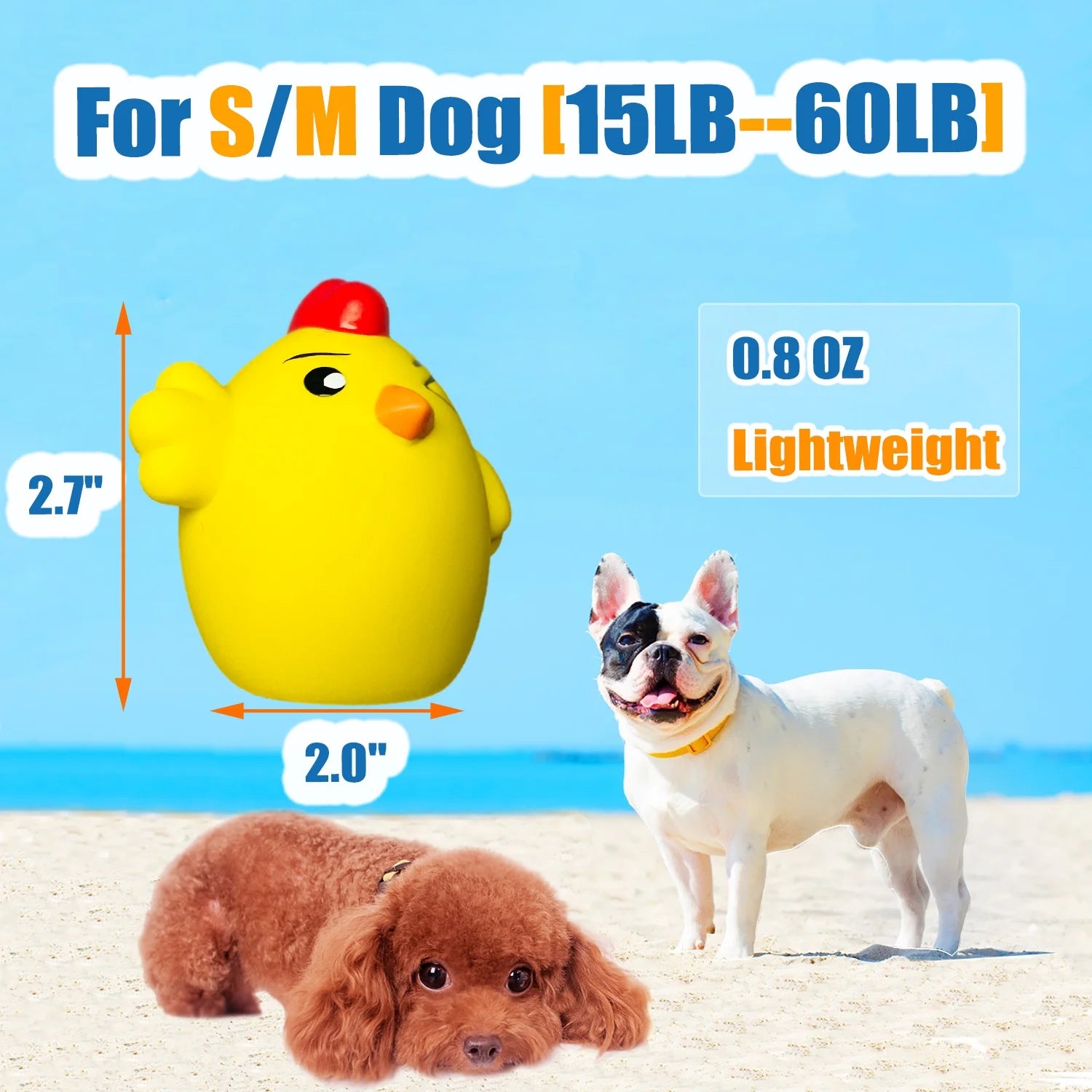 Latex Dog Squeaky Toys for Small Pets, Medium Dogs, Rubber Soft Squeaky Dog Balls 6Pcs