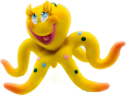 Octopus Squeaky Dog Toy Natural Rubber (Latex) Puppy Toy Small