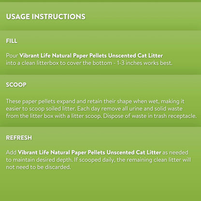 (2 Pack)  Natural Paper Pellets Cat Litter, Unscented, 20 Lb