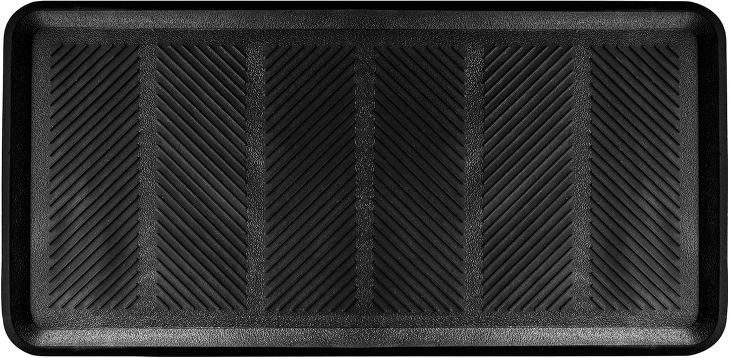 Rubber Shoe & Boot Tray - Multi-Purpose - 32 X 16 Inches - 1 Mat
