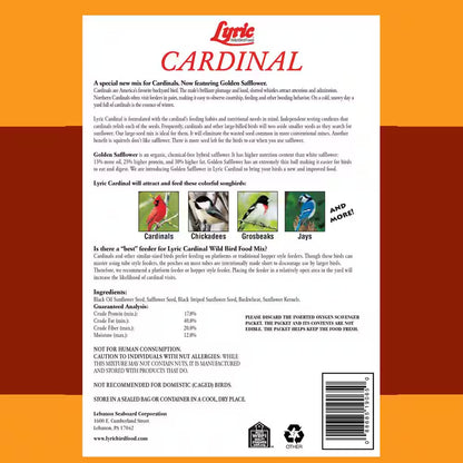 18 Lbs. Cardinal Premium Sunflower and Safflower Wild Bird Mix