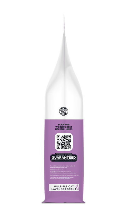 Multiple Cat Lavender Scented - Long-Lasting Odor Control, Natural Ingredients, Quick Clumping, Flushable, 99% Dust Free - Calming Fragrance - 28 Lb Bag