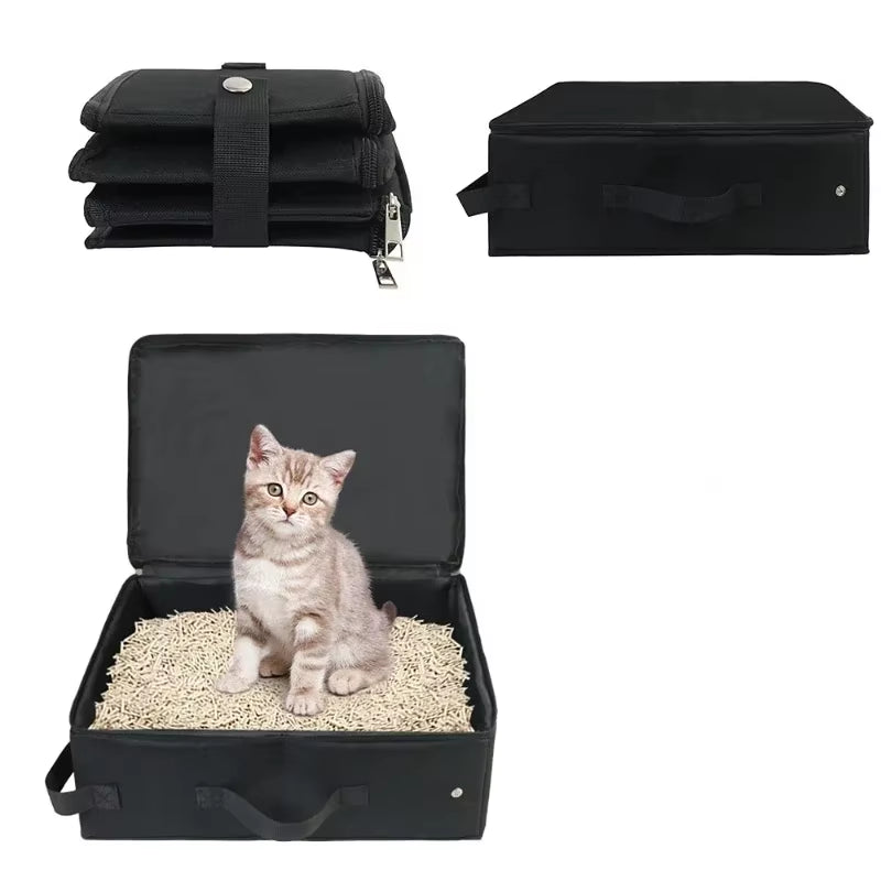 Outdoor Foldable Cat Litter Box Portable Folding Travel Pet Litter Box Dog Toilet Tray Folding Cat Litter Potty Waterproof