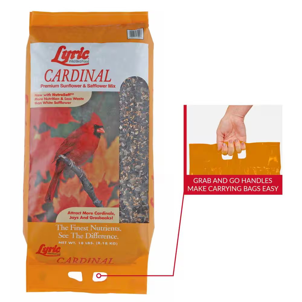 18 Lbs. Cardinal Premium Sunflower and Safflower Wild Bird Mix