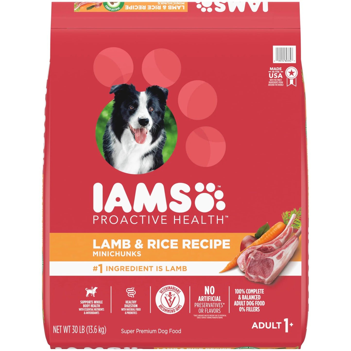 IAMS ProActive Health Lamb & Rice Minichunks 30lb
