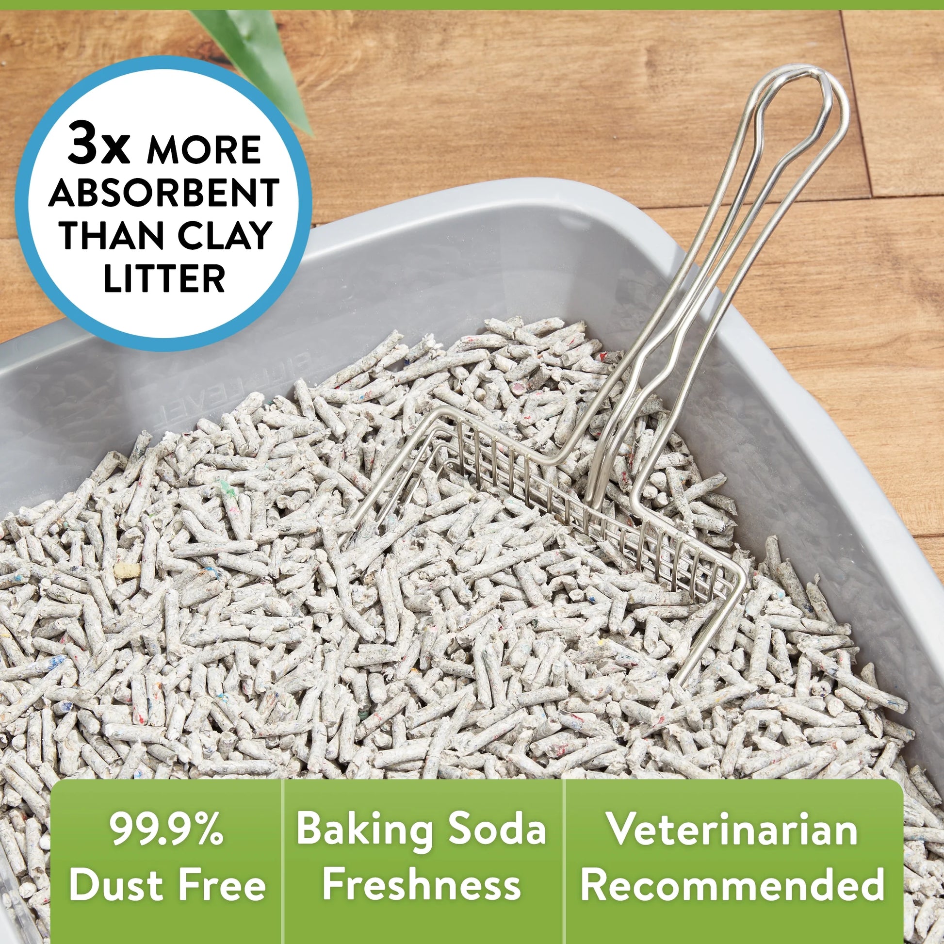 (2 Pack)  Natural Paper Pellets Cat Litter, Unscented, 20 Lb