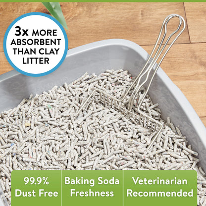 (2 Pack)  Natural Paper Pellets Cat Litter, Unscented, 20 Lb